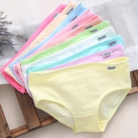 Plus rozmiar majtek damska bawełniana bielizna dziewczęce figi jednokolorowe spodenki Lingeries wygodne kalesony dla kobiety 3XL/4XL 1